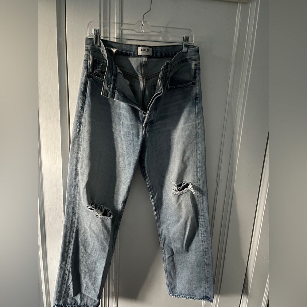 AGOLDE 90s high rise jean size 28 (unsure of the exact color bc no longer sold)
